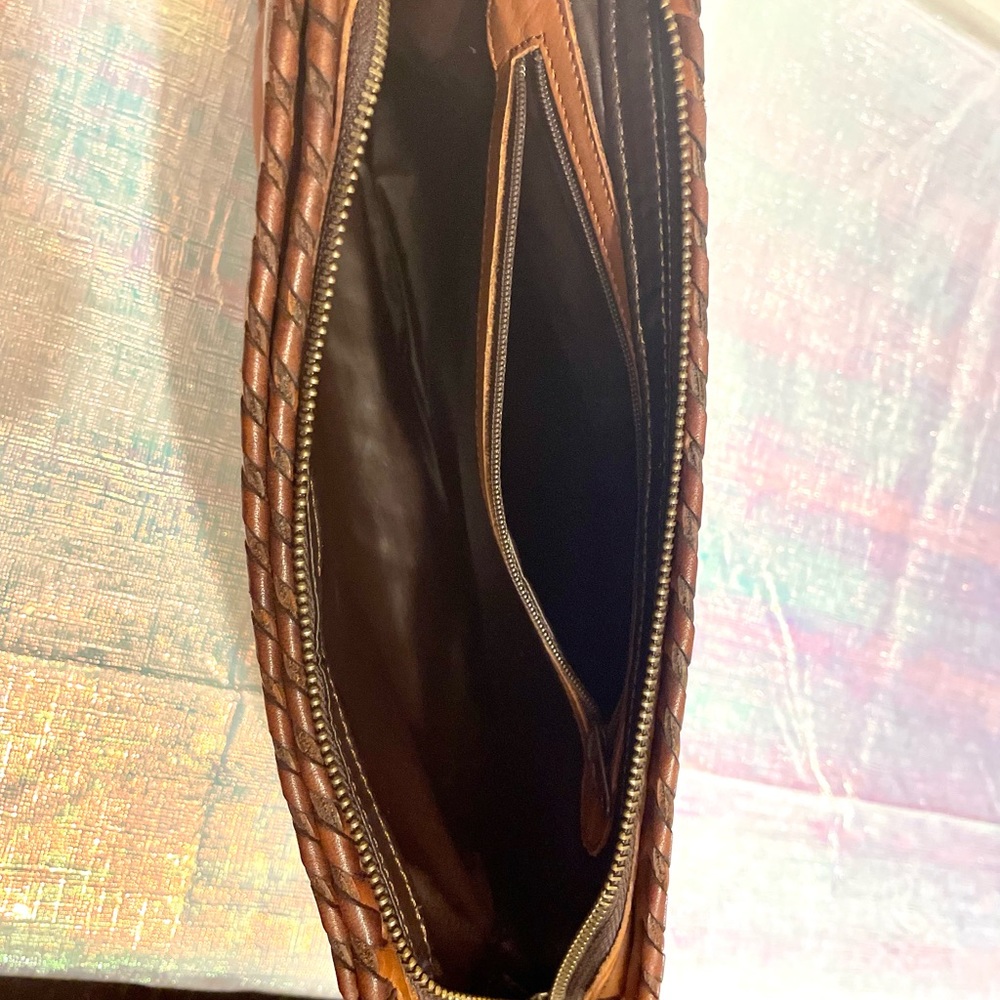 Vintage Brown Leather Clutch - Ibiza - Picture 5 of 7
